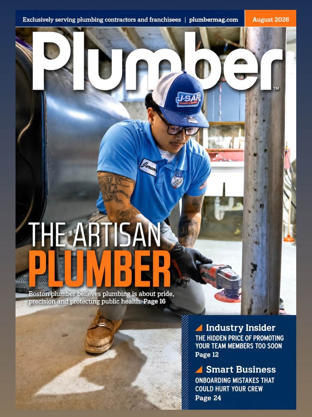 Jeremy Sar featured in Plumber magazine