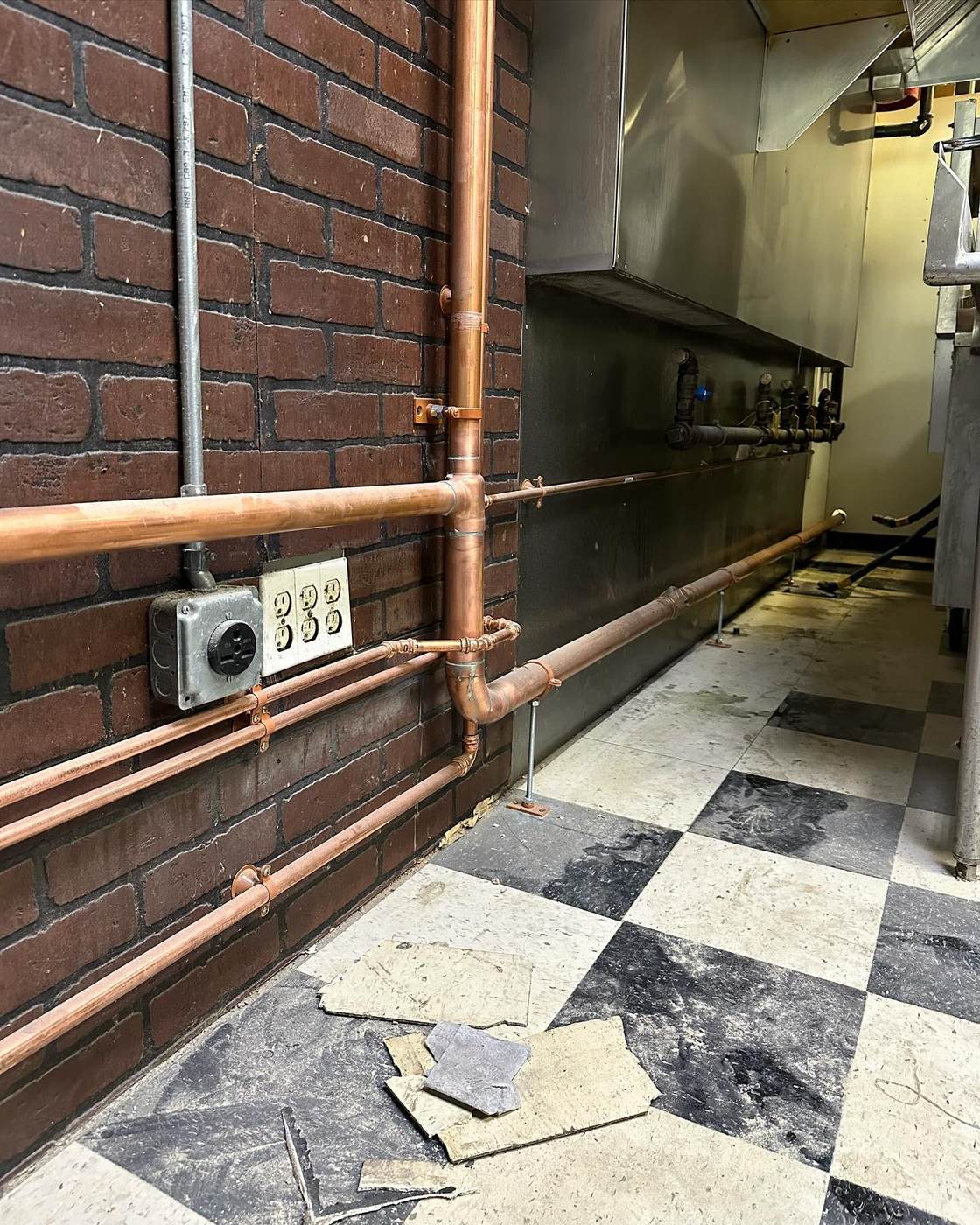 Commercial plumbing rough-in